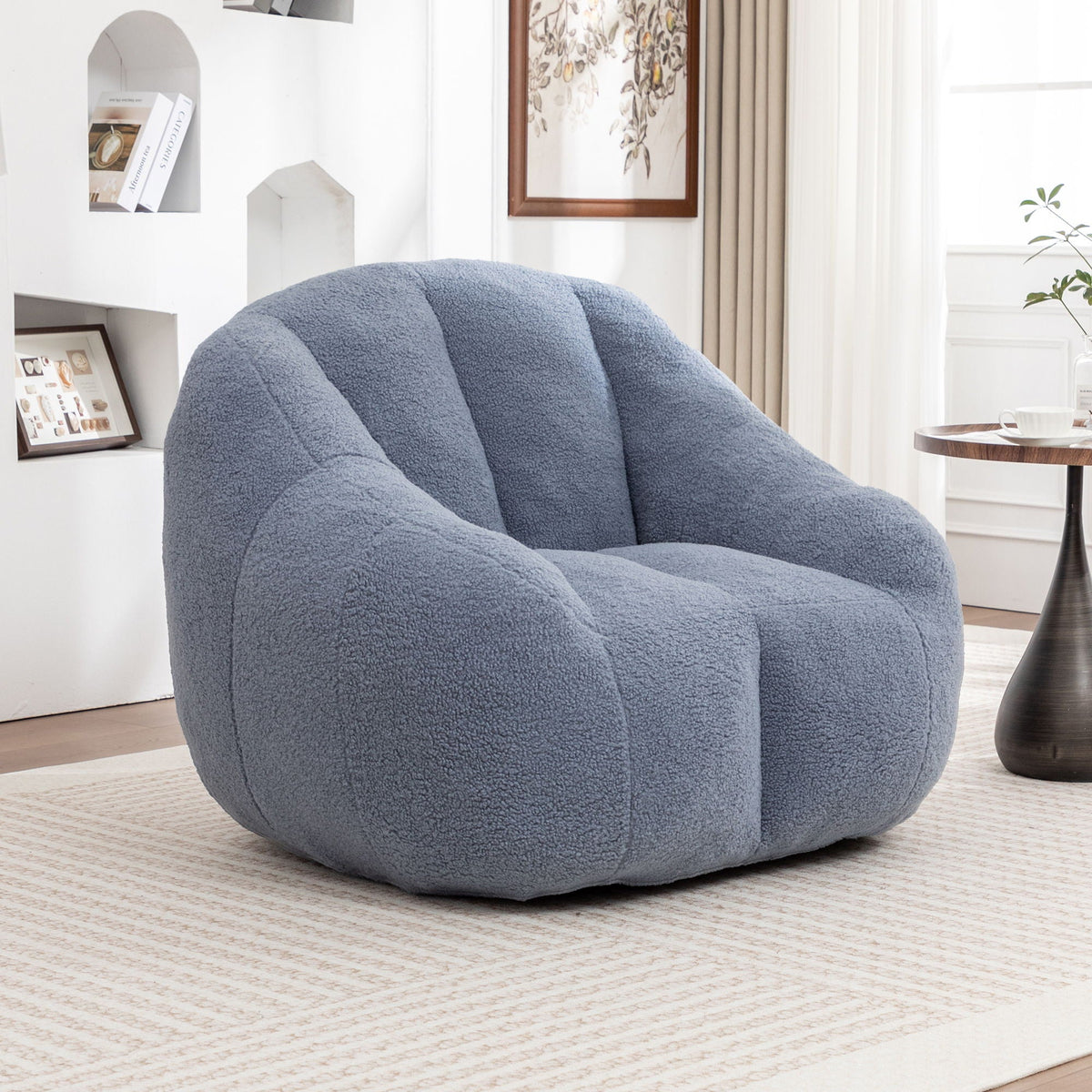 Comfy Bean Bag Chair with Memory Foam Filler - Tufted Soft