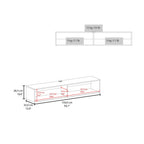 Moore Floating TV Stand with Cable Management - Light Brown, Black, or White