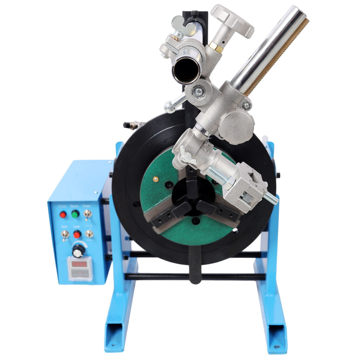 Heavy Duty Rotary Welding Positioner Turntable Table with Manual Tilt - Blue