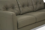 Radwan Pesto Sofa with Button Tufted Design - Dark Green