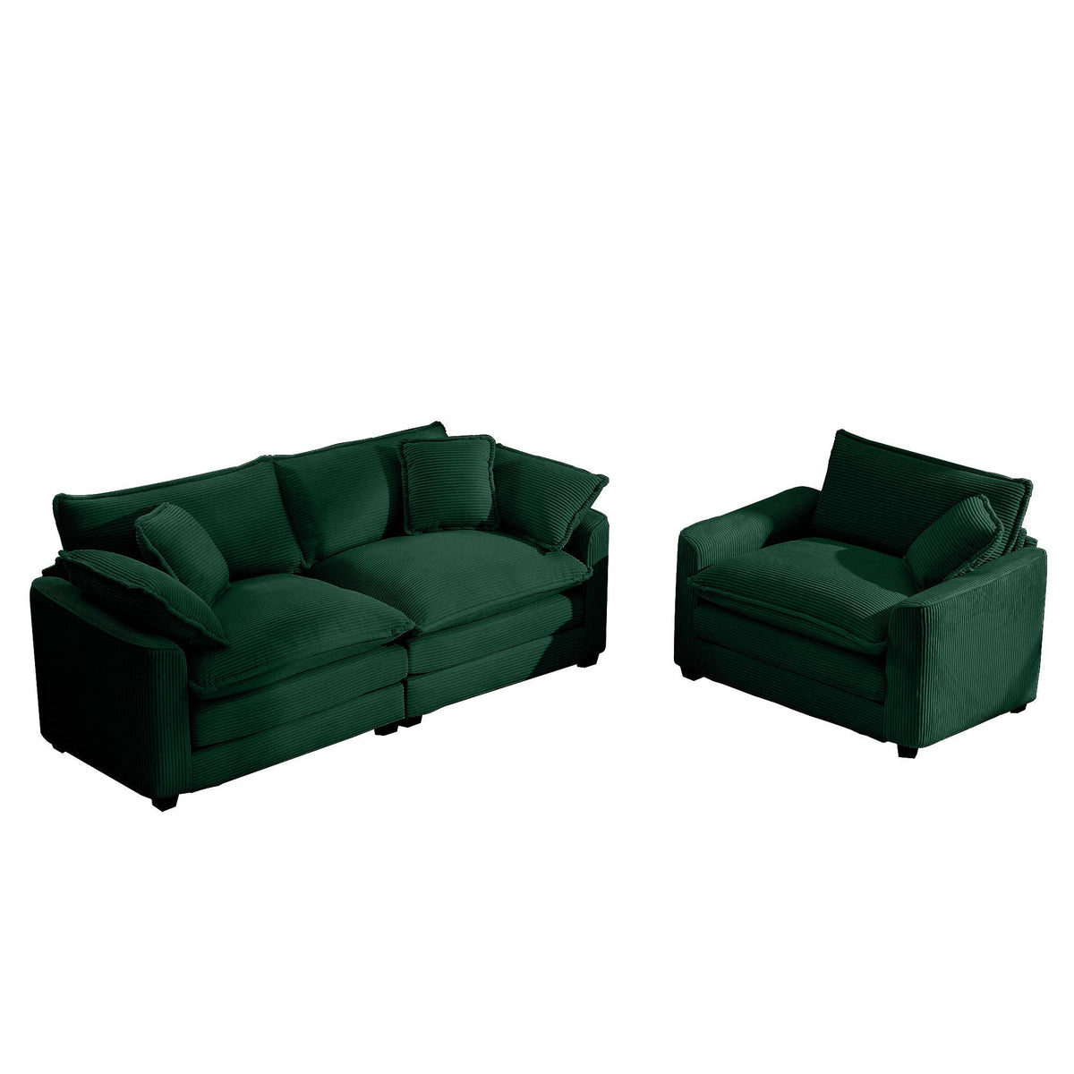 Oversized Deep-Seat Fabric Sofa & Chair Sets