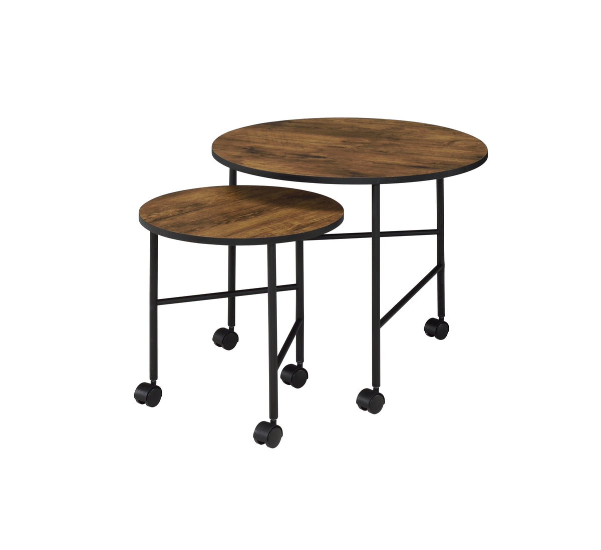 Oblis Vintage Nesting Tables with Metal Tripod Legs – Set of 2