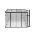 Windproof Greenhouse with Raised Base - Polycarbonate Panels - Black