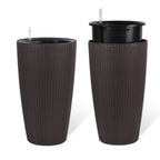 Tall Planters Set with Auto Watering and Water Level Monitor - Polypropylene