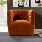 Ergonomic Design Swivel Chair with Tufted Accent - Multiple Colors
