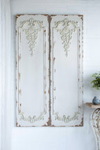 Large Wooden Rectangle Hanging Panels - Set of 3, White