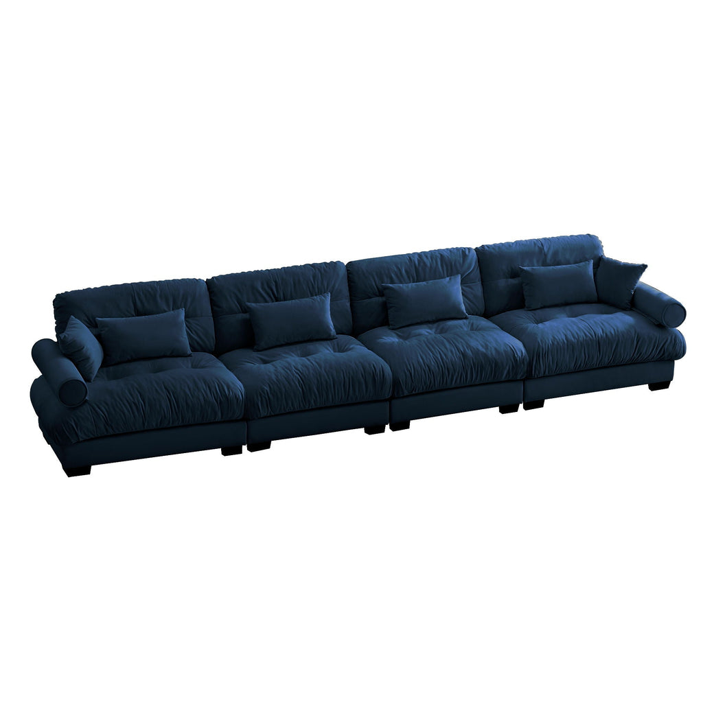 Oversized Modular Sectional Sofa with Deep Seat – Available in Dark Gray, Blue, or Beige