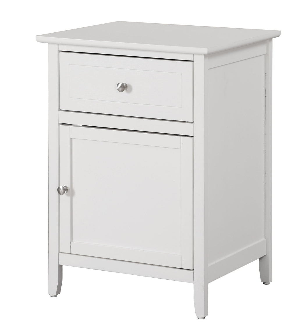 1 Drawer / 1 Door Nightstand with Durable Wood Construction - Multiple Colors