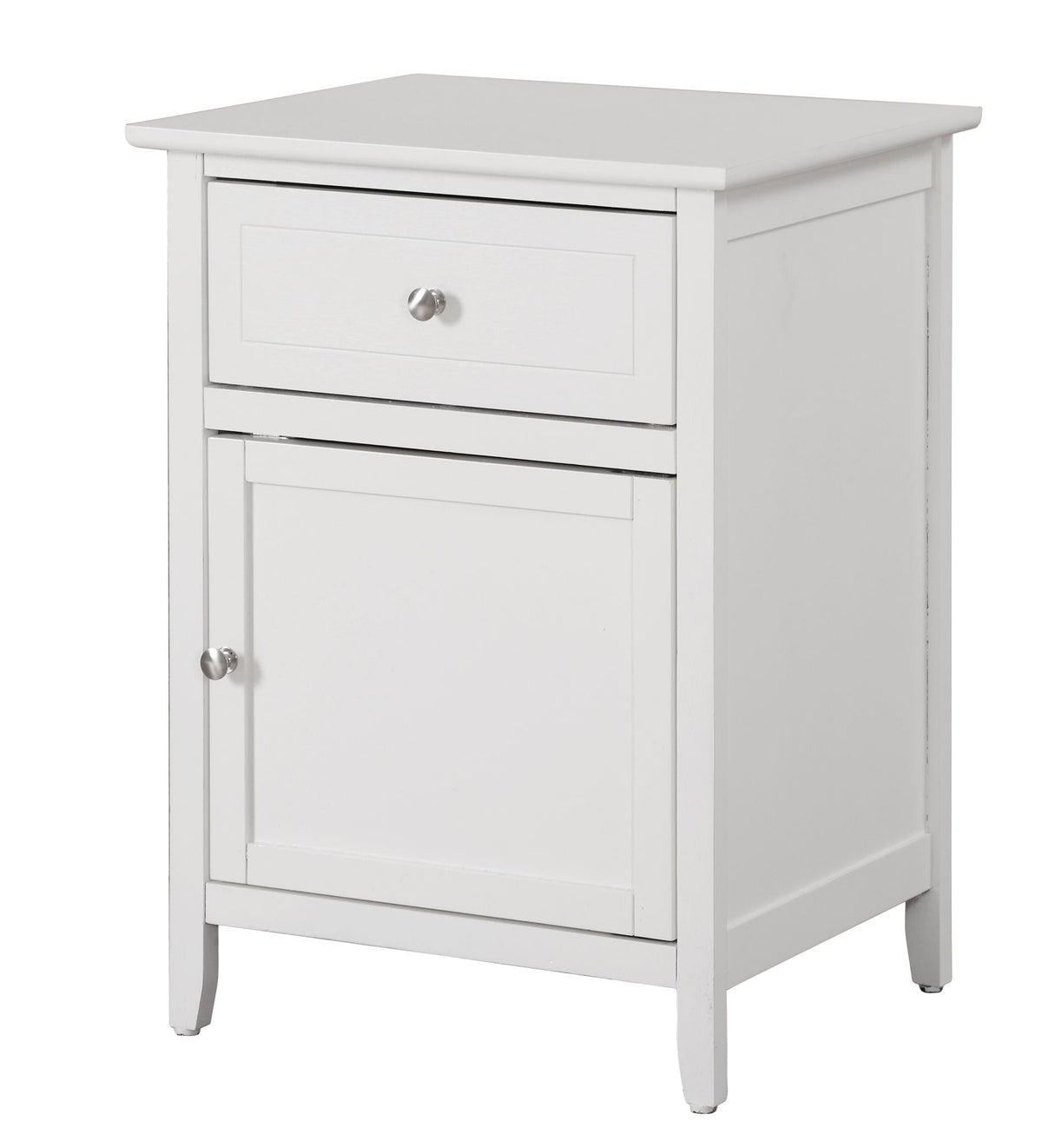 1 Drawer / 1 Door Nightstand with Durable Wood Construction - Multiple Colors