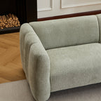 83" 3-Seater Sofa with Wave Design – Light Fabric