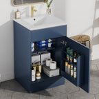 Bathroom Vanity with Sink and Adjustable Shelf - Multiple Colors