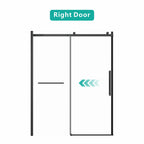 Frameless Sliding Shower Door with 8mm Tempered Glass - Matte