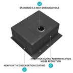 Topmount Kitchen Sink 16 Gauge Single Bowl with Nano Finish - Black