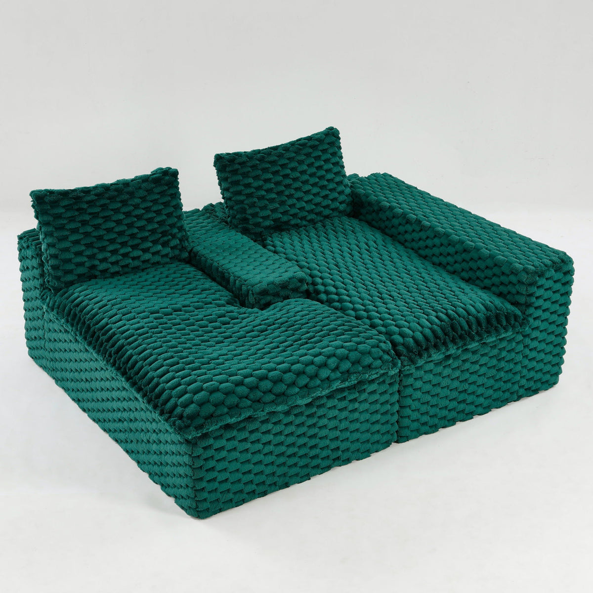 Convertible Modular Sectional Sofa with Twin Seat and Chaise - Multiple Colors
