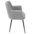 Contemporary Dining Chair Set of 2 with Padded Upholstery - Gray or Dark Gray