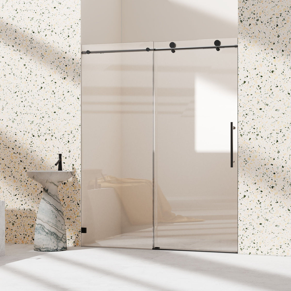 Frameless Single Sliding Soft Close Shower Doors
