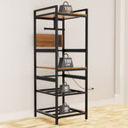 3D Printer Stand with Filament Storage and Power Panel - Black