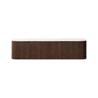 60-Inch Wall Mounted Bathroom Vanity with Carrara Finish - Plywood