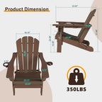 Adjustable HDPE Adirondack Chair with Personalized Comfort - White