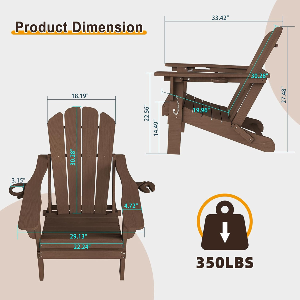 Adjustable HDPE Adirondack Chair with Personalized Comfort - White