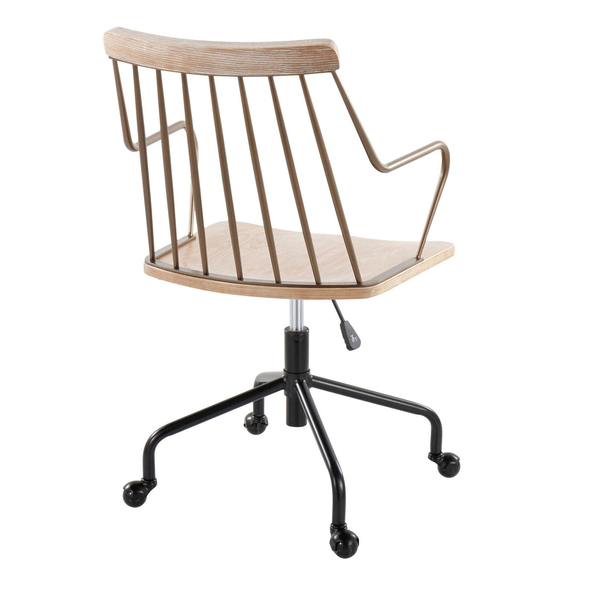 Farmhouse Adjustable Office Chair with Swivel - Beige