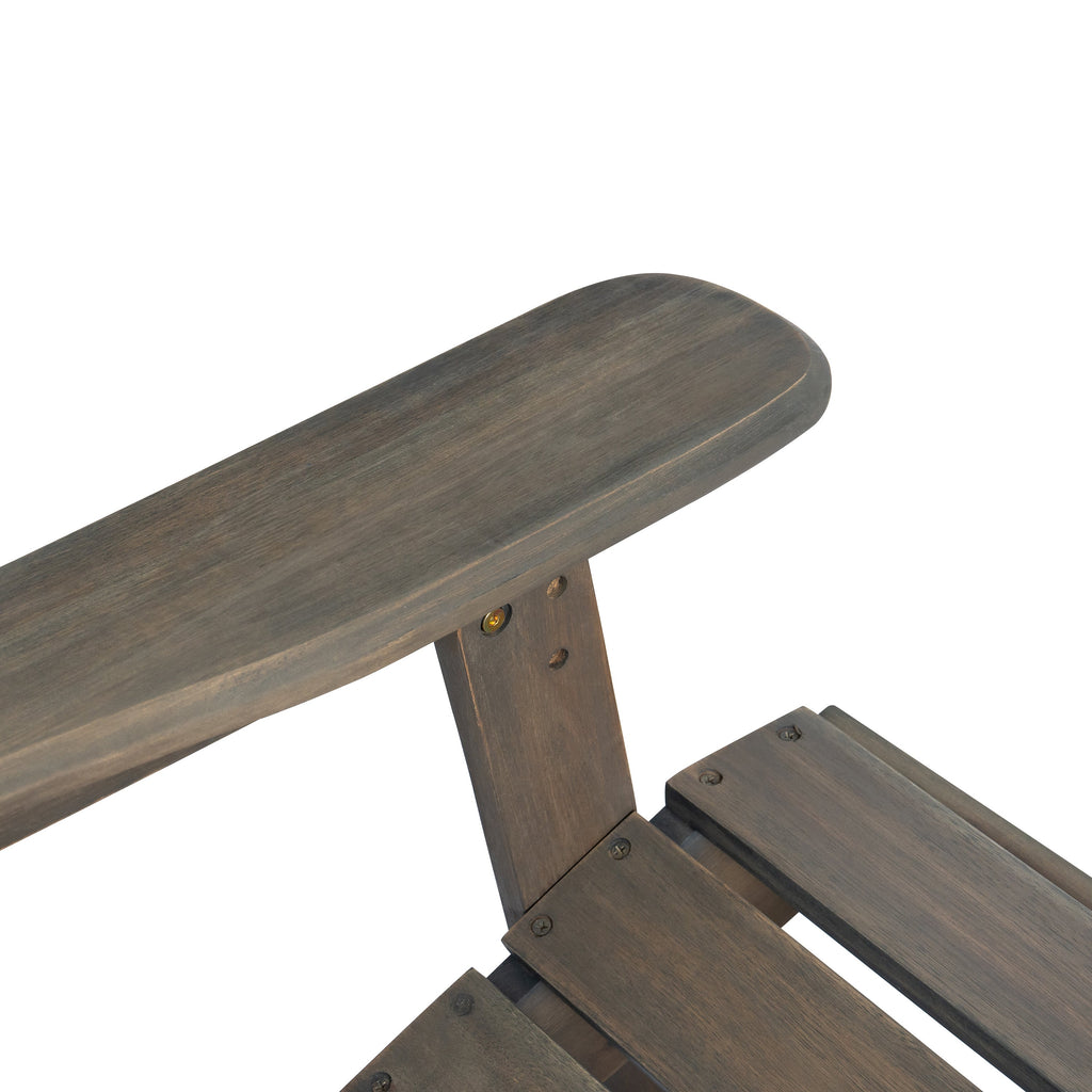 Malibu Adirondack Chair with Foldable Design - Gray