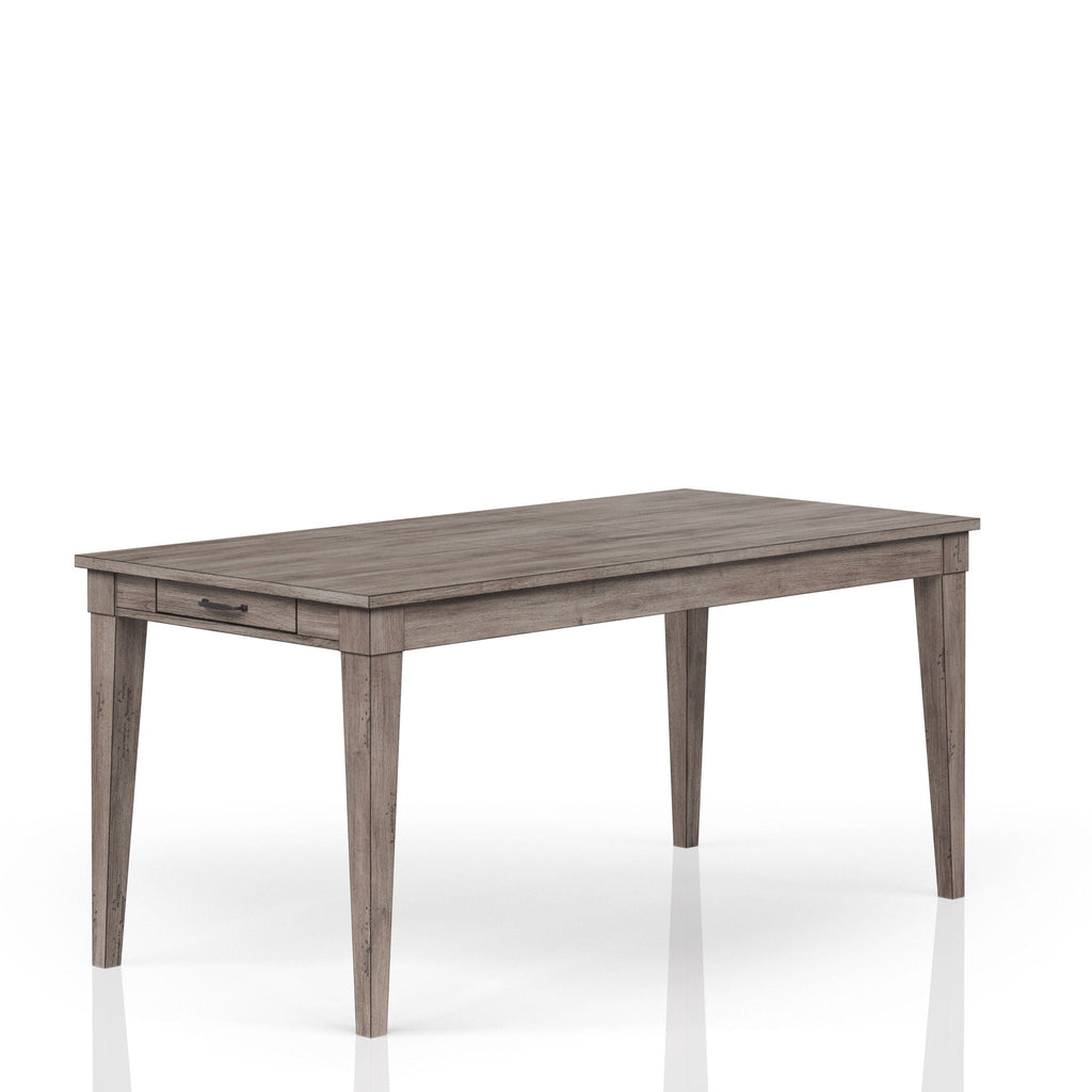 Rustic Dining Table with 2 Storage Drawers and Leaf - Gray