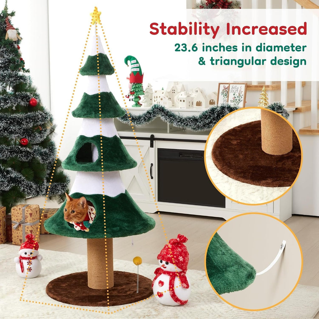 62" Cat Tree with Heavy Duty Base - Multi-Level Cat Furniture