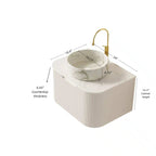 DINA 24" Bathroom Vanity & Sink with Ceramic Basin - Carrara White or White