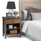 Handcrafted Bedside Table with Drawer and Shelf - Multiple Colors