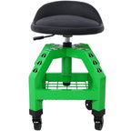 Pneumatic 360 Degree Swivel Creeper Stool with Adjustable Height - Red, Yellow, Green, Dark Gray