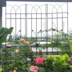 4 Pack Metal Garden Trellis with Rustproof Iron Support - Brown or Black