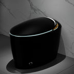 Smart Toilet with Bidet Built In, Auto Open/Close & Foot Sensor - White Porcelain
