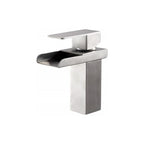 Single Handle Bathroom Faucet with Waterfall Design - Brushed Nickel