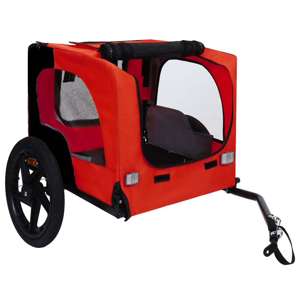 Pet Bike Trailer with Foldable Steel Frame - Small & Medium Pets