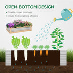 Raised Garden Bed with Polycarbonate Greenhouse - Natural