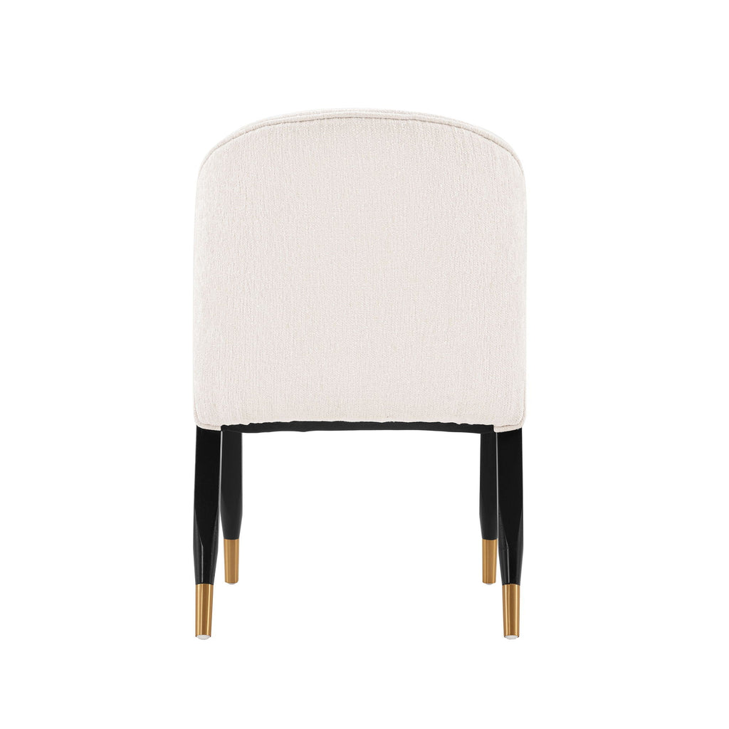 Ola Dining Chair with Solid Elm Wood Frame and High-Density Foam - Beige, Gray, or Dark Gray