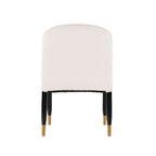 Ola Dining Chair with Solid Elm Wood Frame and High-Density Foam - Beige, Gray, or Dark Gray