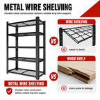 72"H Heavy Duty 5-Tier Shelving Rack