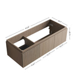 48" MURI Heidelberg Woodgrain Plywood Bathroom Vanity with Double Doors - Ancient Oak