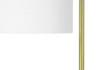 White Marble Table Lamp with Fabric Shade - Contemporary - White