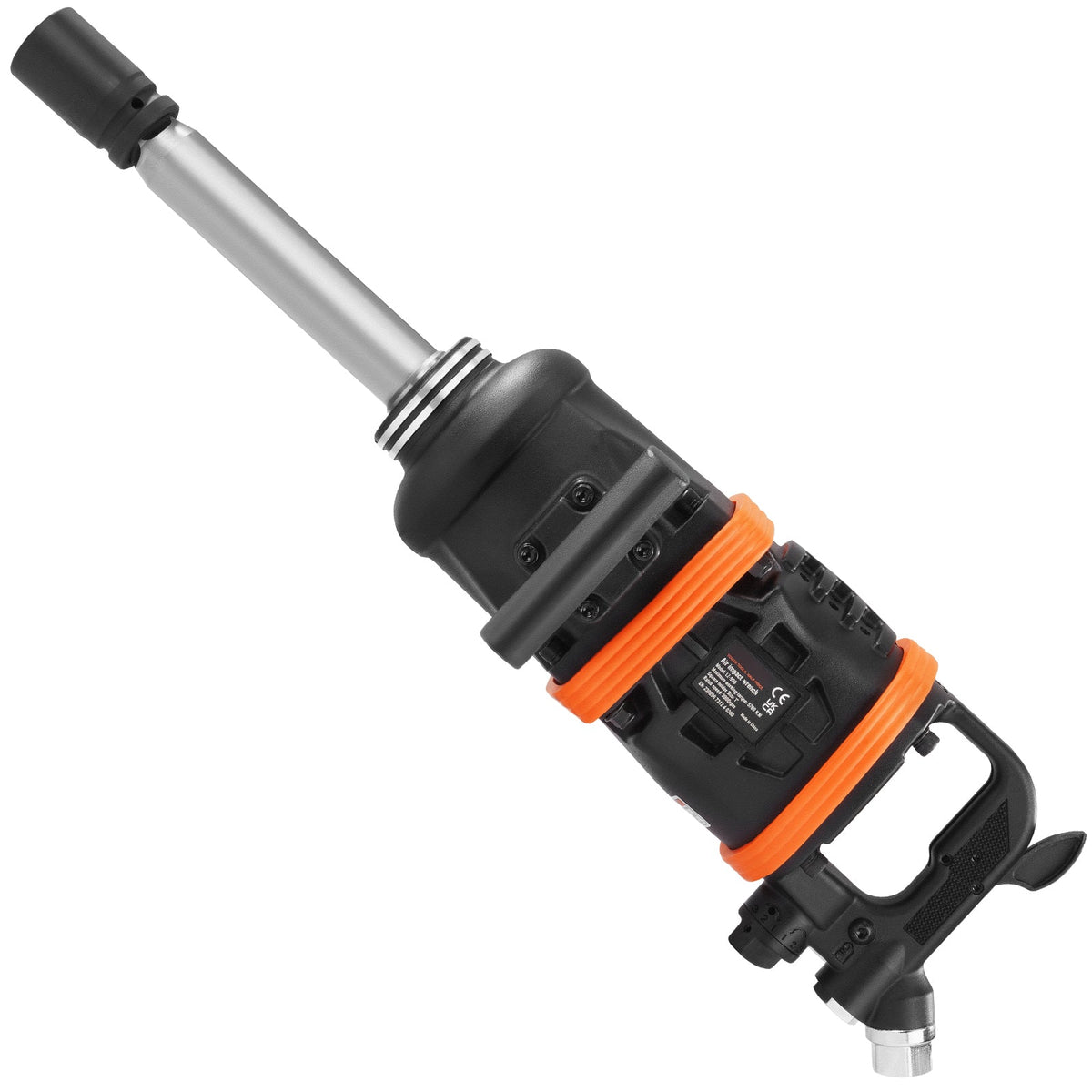 1 Inch Air Impact Wrench with Extended 8 Inch Anvil - 5175 ft-lbs Torque