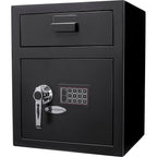 Durable Keypad Depository Safe with Dual PIN Access - Black