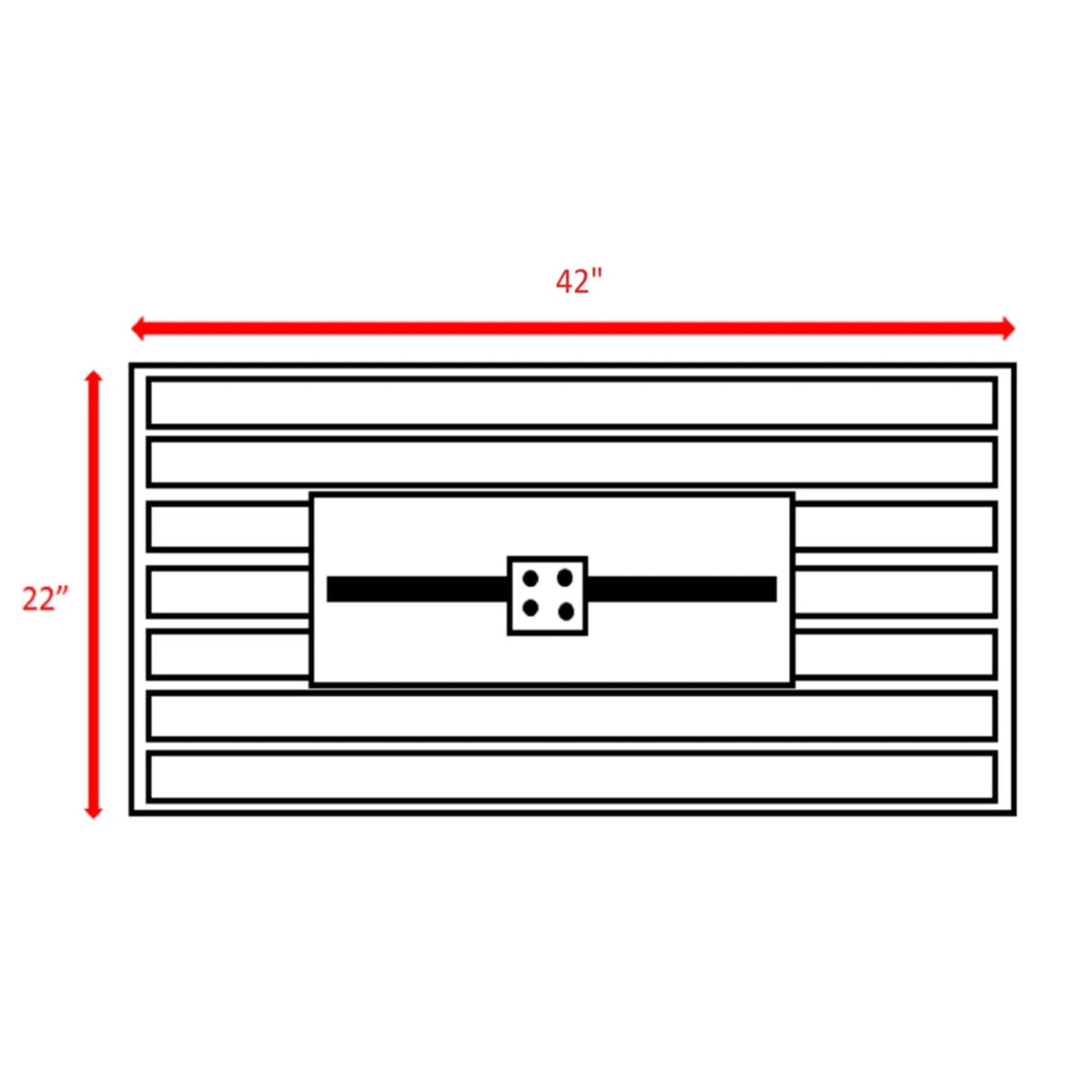 Rectangle Fire Pit with Fuel Versatility – Black