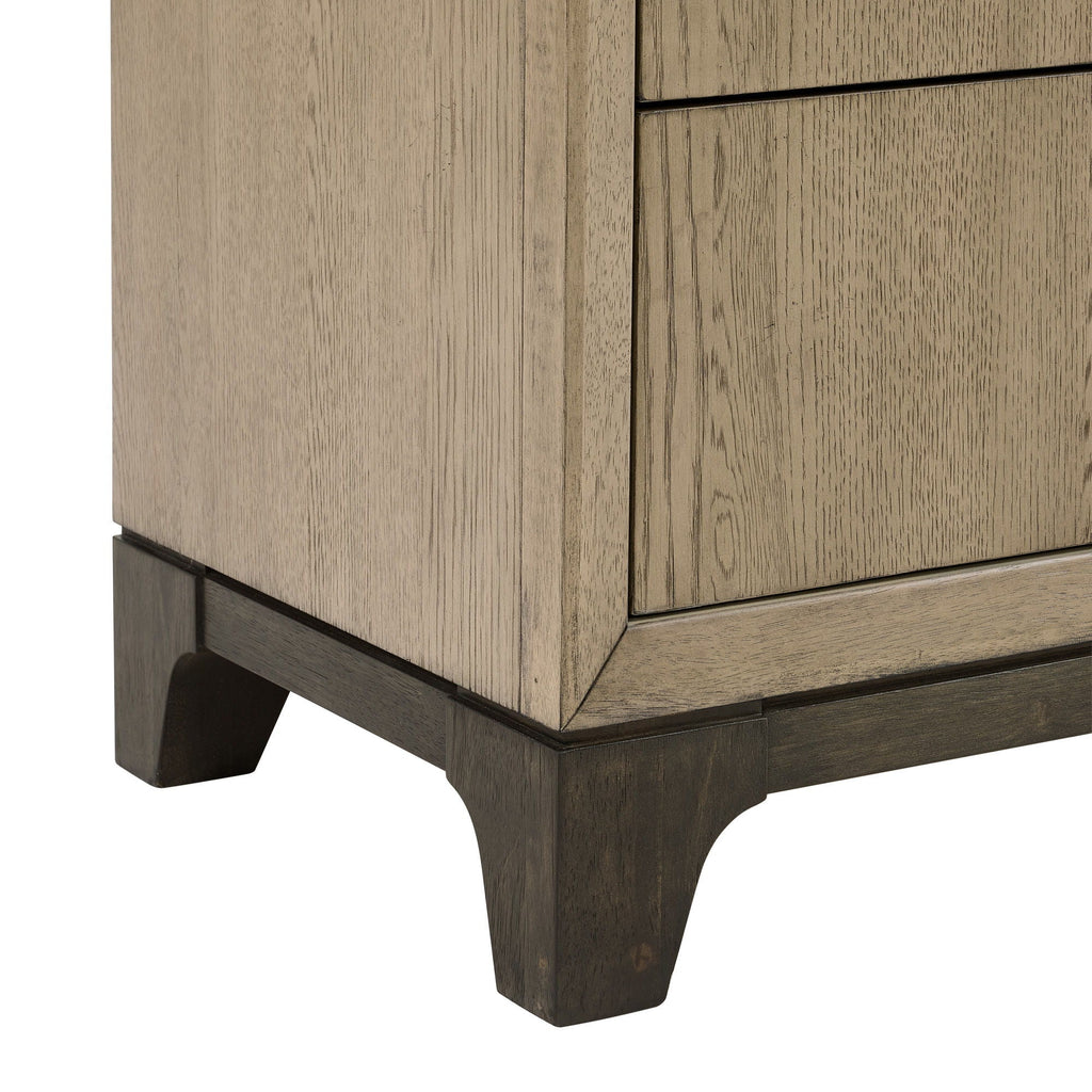 8 Drawer Dresser with Metal Pulls - Brown