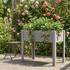 Solid Wood Raised Garden Bed with Legs - Available in Gray, Dark Gray, Dark Brown