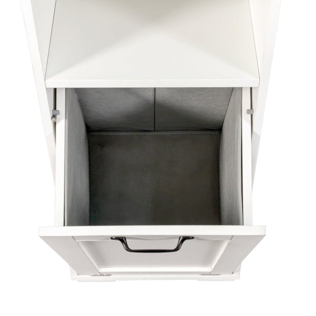 Laundry Cabinet with Removable Liner Bag - Bathroom Storage