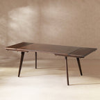 Solid Red Oak Dining Table with Extending Leaves - Capri 59-90.5"