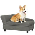 PawHut Gray Pet Sofa Dog Couch for Small to Medium Dogs