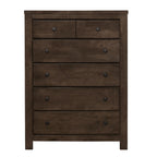 Brown 5 Drawer Chest with Spacious Storage - 5 Drawers